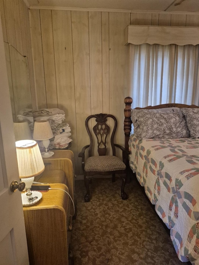 301 Morrell Blvd, Orange, TX 77630 - bedroom featuring wooden walls and carpet
