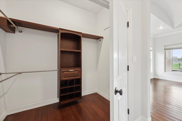 1215 Bourbon St, Bridge City, TX 77611 - walk in closet with dark wood finished floors