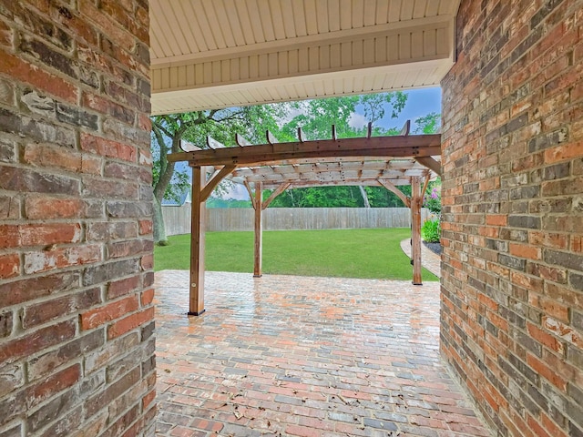 3760 Seminole Dr, Beaumont, TX 77707 - view of patio featuring a pergola