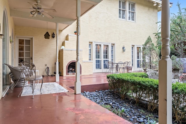 view of patio / terrace with ceiling fan