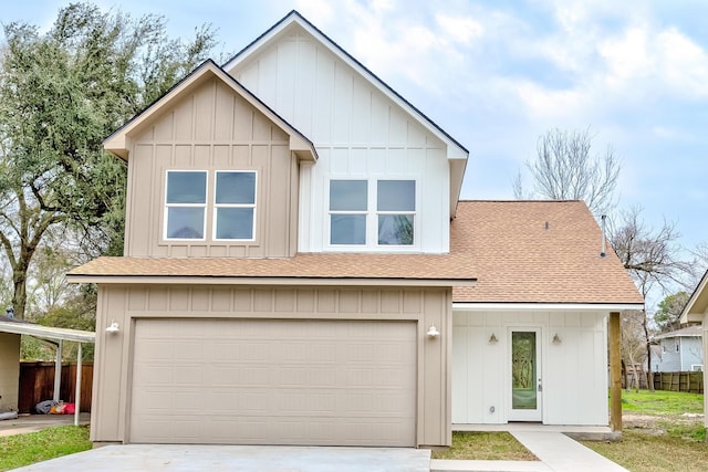 view of front of home featuring a garage