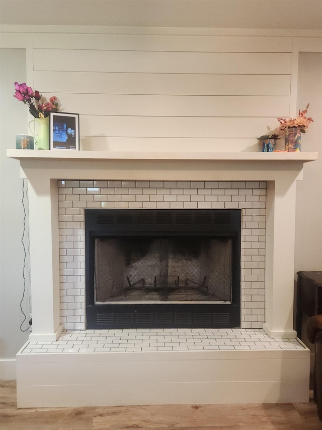 10848 Sandy Ln, Beaumont, TX 77705 - detailed view of a fireplace and wood finished floors