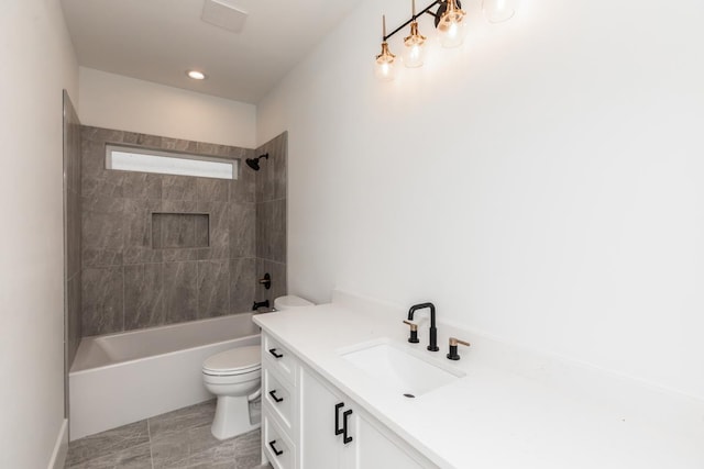 3570 Lily Ln, Beaumont, TX 77713 - full bath with toilet, vanity, and shower / bath combination