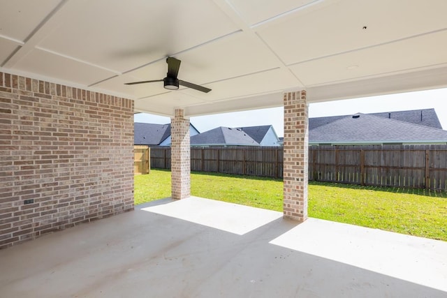 3570 Lily Ln, Beaumont, TX 77713 - view of patio featuring a ceiling fan