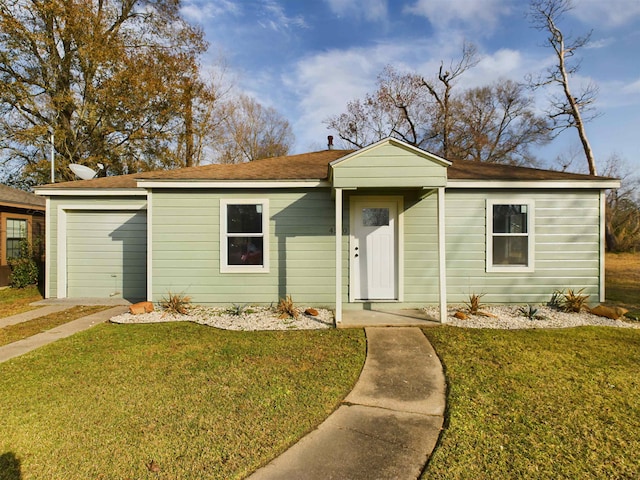 4570 Buffalo Ave, Beaumont, TX 77703 - ranch-style house featuring a front yard, an attached garage, and a shingled roof