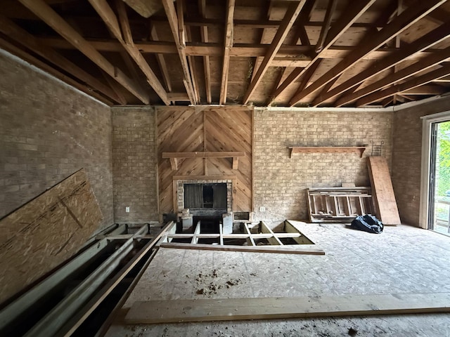 2460 Gladys Ave, Beaumont, TX 77702 - misc room with brick wall
