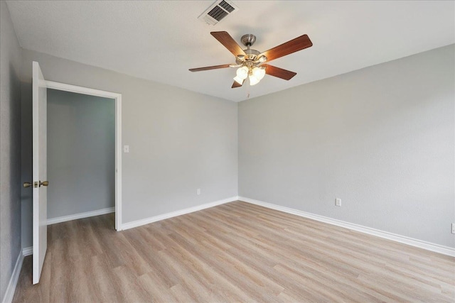 1120 Meadowvale Dr, Beaumont, TX 77706 - unfurnished room featuring light wood finished floors and ceiling fan