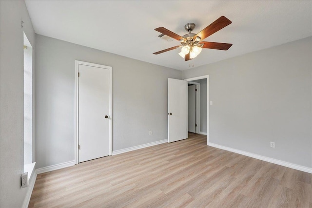 1120 Meadowvale Dr, Beaumont, TX 77706 - unfurnished bedroom with light wood-style flooring and ceiling fan