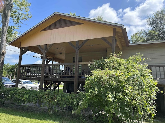 exterior space with a wooden deck