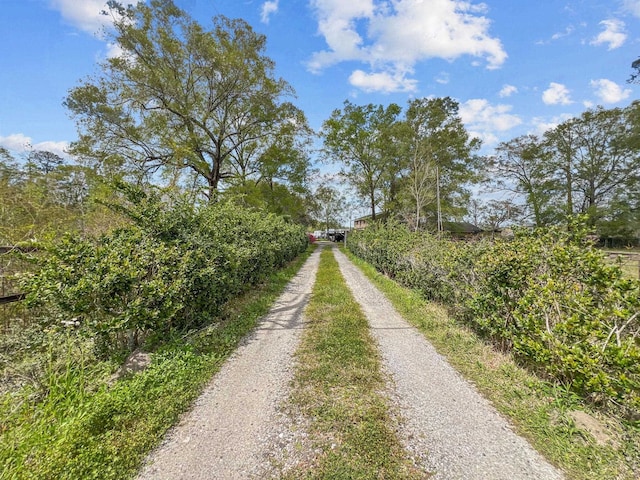 view of road featuring driveway
