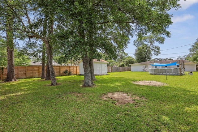 5520 N Circuit Dr, Beaumont, TX 77706 - view of yard featuring a fenced backyard, an outbuilding, and a shed
