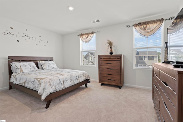 view of carpeted bedroom