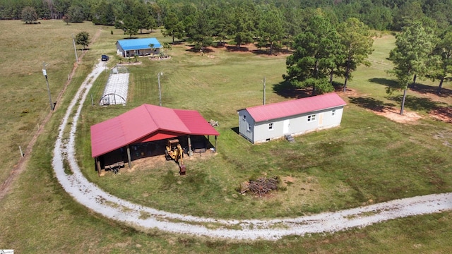 bird's eye view with a rural view