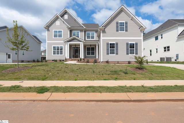 view of front of house with a front lawn