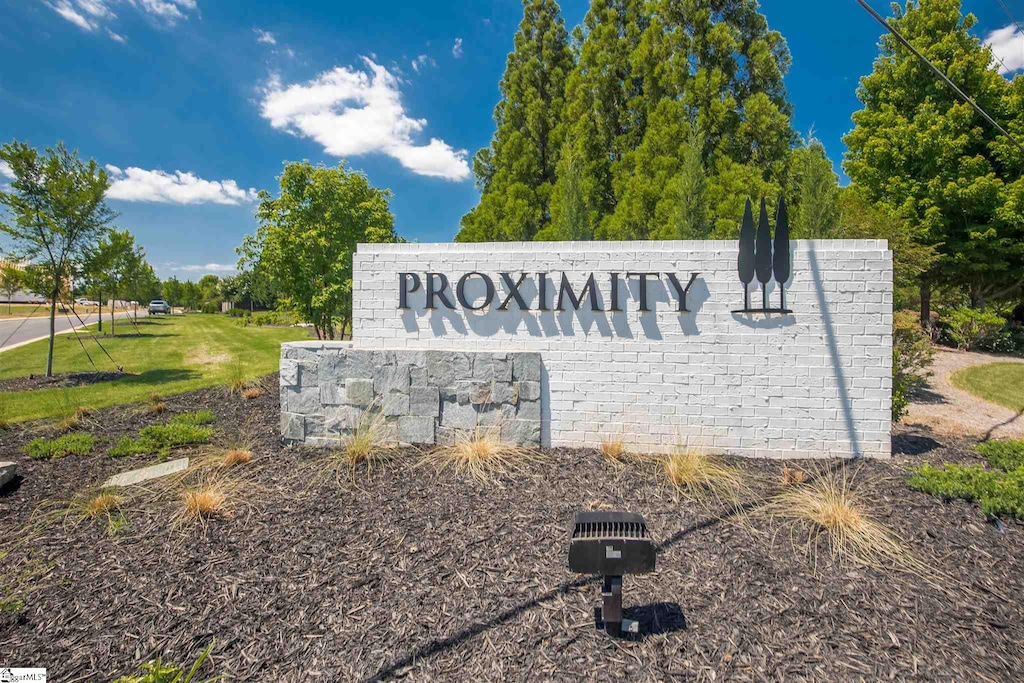 view of community sign