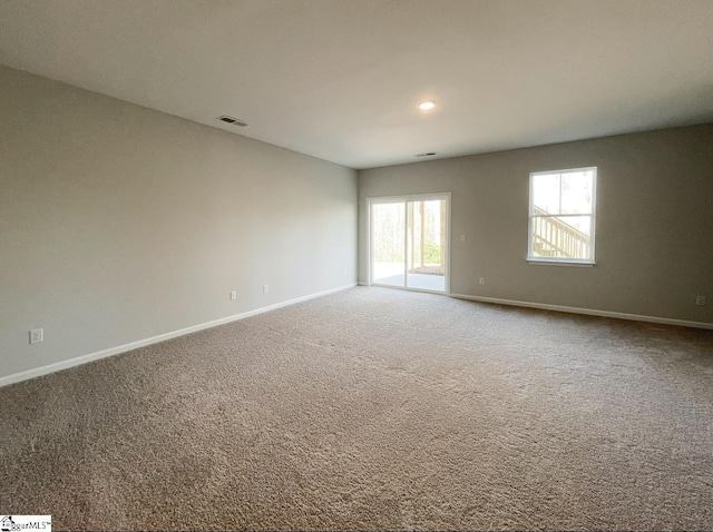 view of carpeted empty room