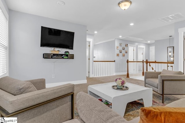 view of carpeted living room