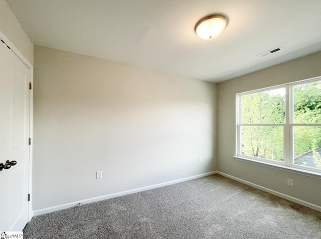 unfurnished room featuring carpet floors