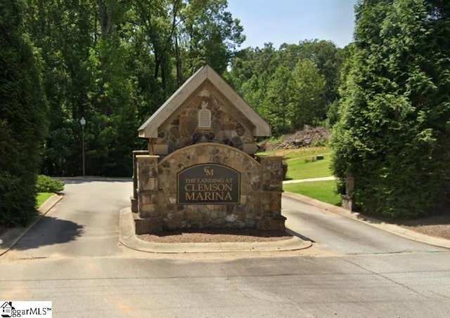 view of community sign