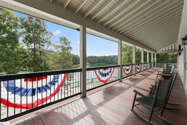 view of wooden terrace