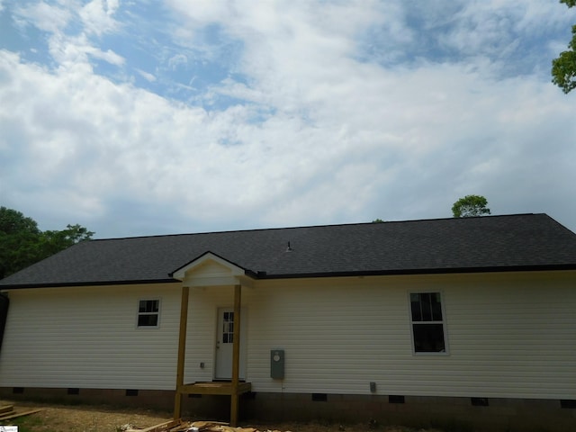 view of rear view of property