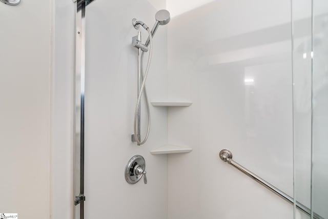 interior details featuring walk in shower