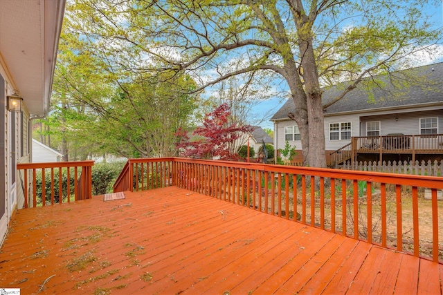 view of wooden deck