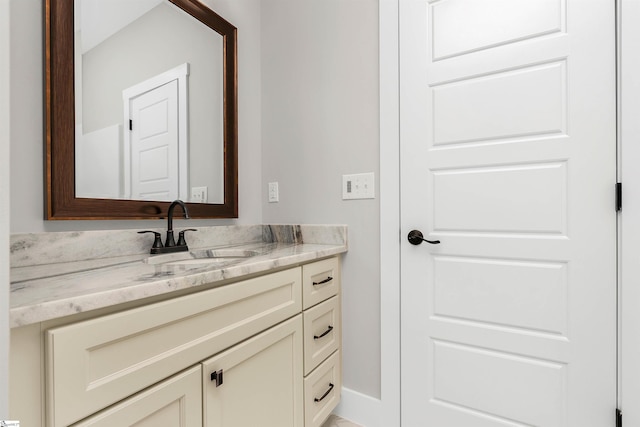 bathroom with oversized vanity