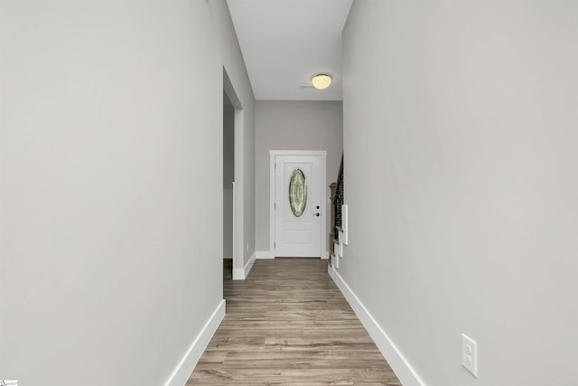 entryway featuring light wood-type flooring