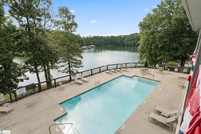 view of pool with a patio area