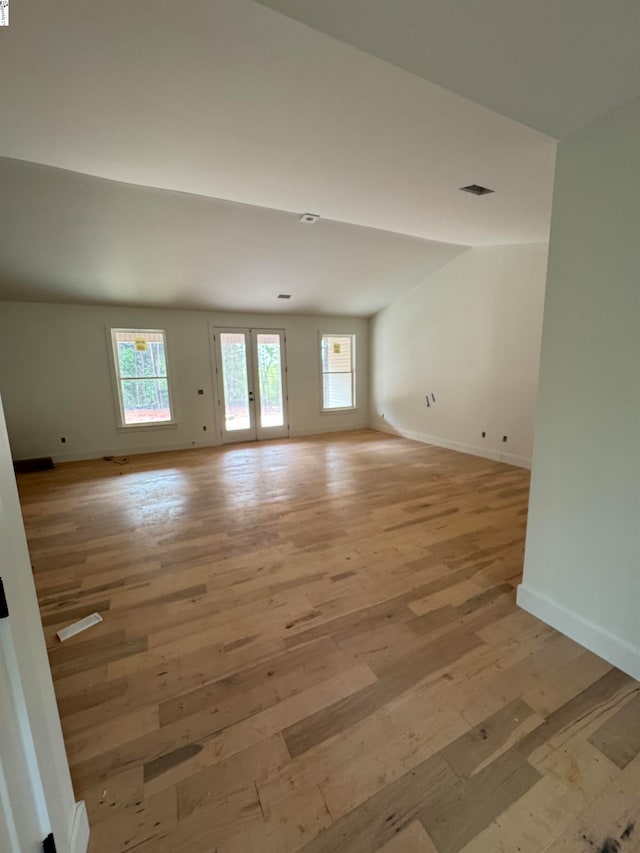 interior space with wooden walls