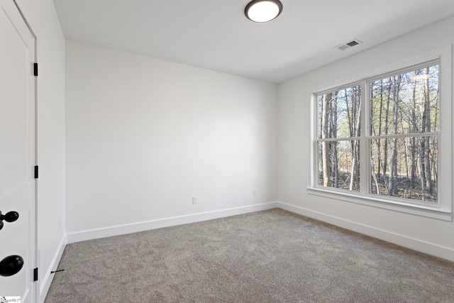 spare room featuring carpet flooring