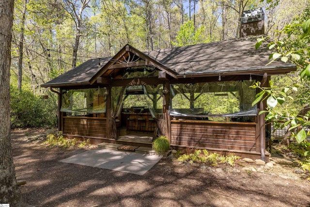 surrounding community with a gazebo