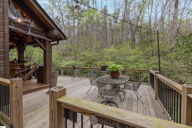 view of wooden deck