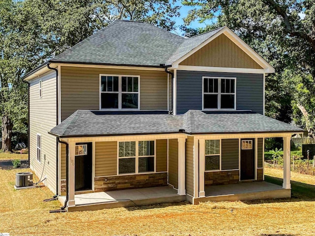 exterior space with a patio and central air condition unit