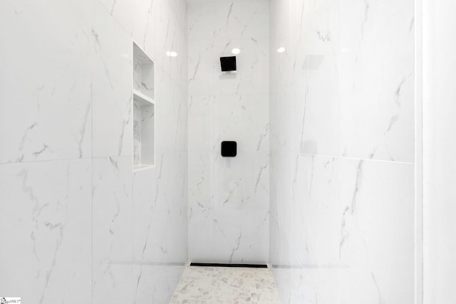 room details with a tile shower