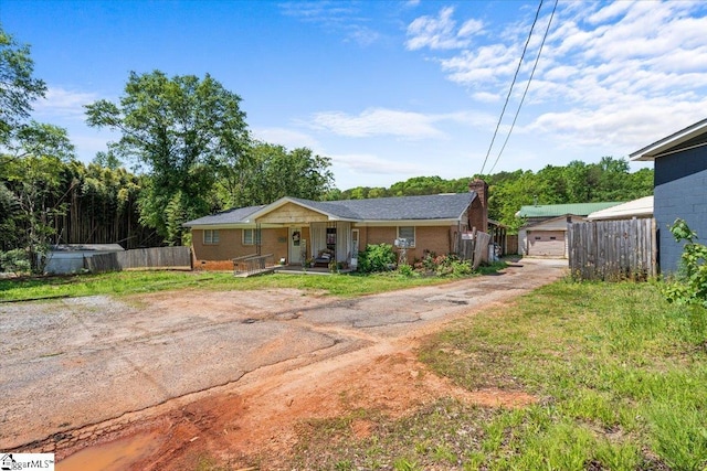 view of front facade with a garage