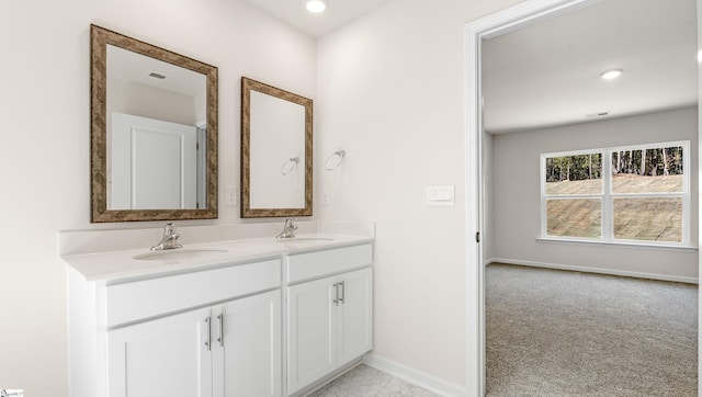 bathroom featuring vanity