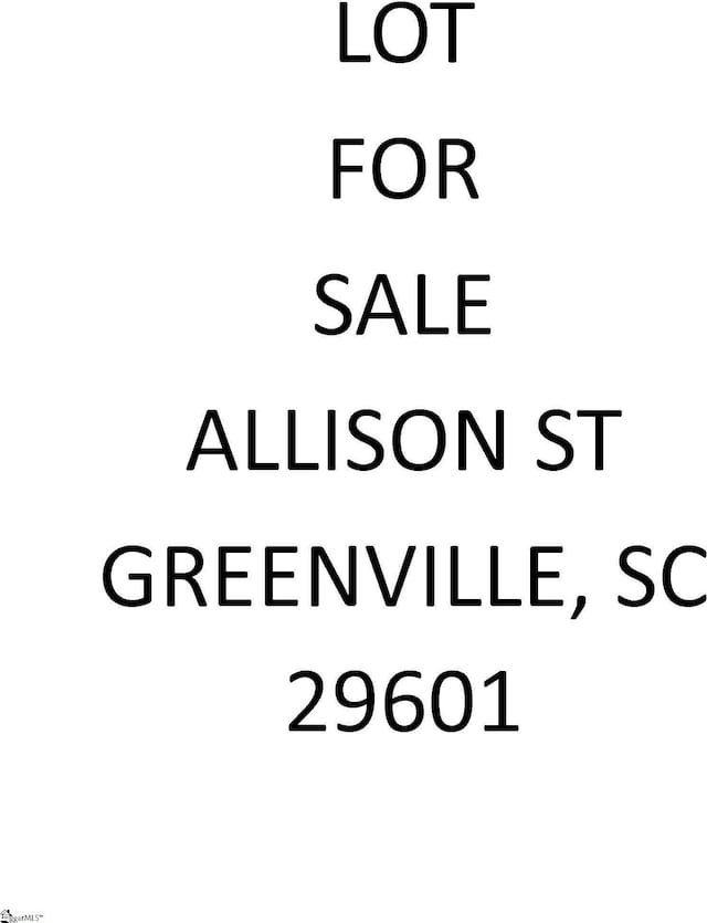 Allison St Lot 2, Greenville SC, 29601 land for sale