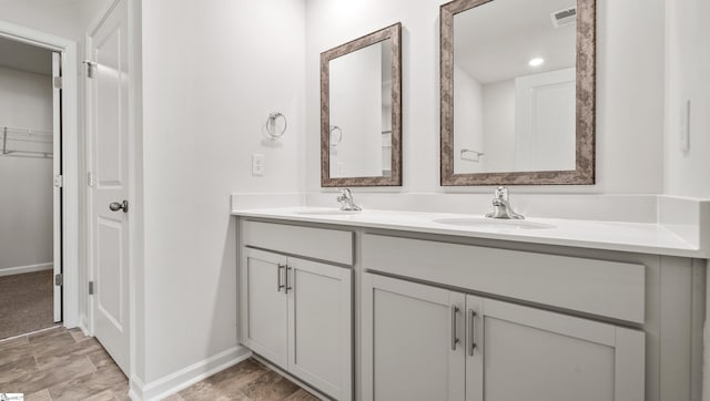 bathroom featuring vanity