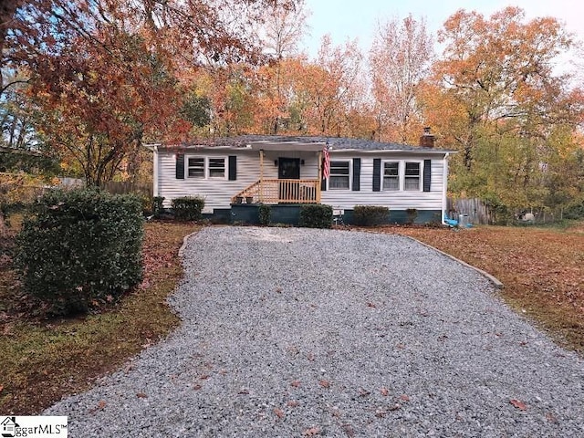 view of front of property