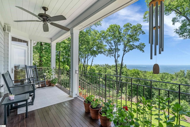 7 Drift Away Ln, Landrum, SC 29356 - exterior space with a ceiling fan and a water view