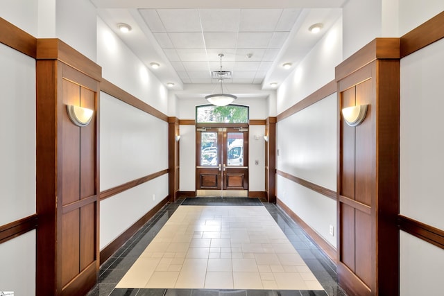 interior space with french doors