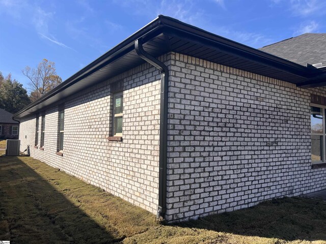 view of property exterior with central air condition unit