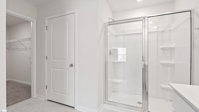 bathroom with walk in shower