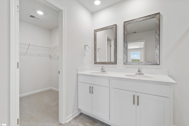 bathroom with vanity