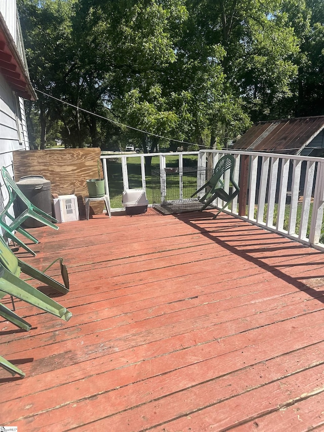 view of wooden deck