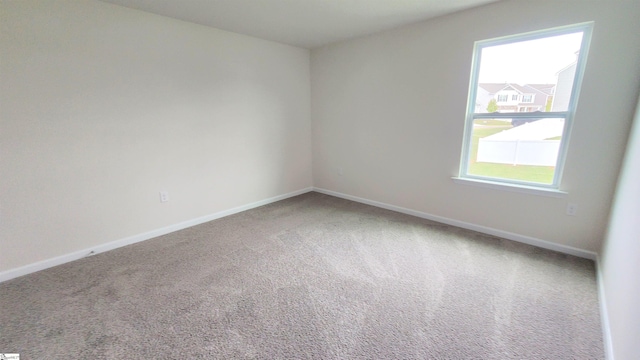 unfurnished room with carpet flooring