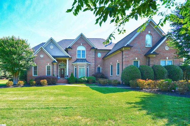 view of front of property featuring a front yard