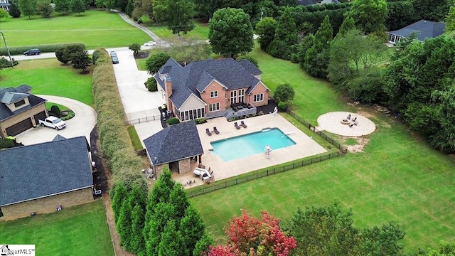 birds eye view of property